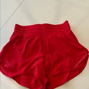 Lululemon Women’s Red Athletic Shorts - Lightweight Running Shorts